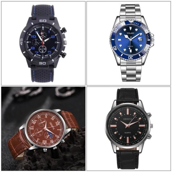 Buy 60x New Men's Quartz Watches - Luxury Style Stainless Steel Online